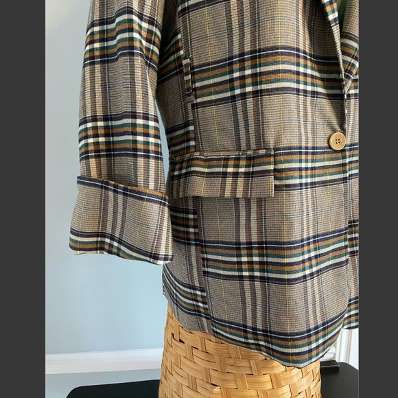 Plaid Blazer & Belt Bag Set – Women's Medium - Picture 10 of 13